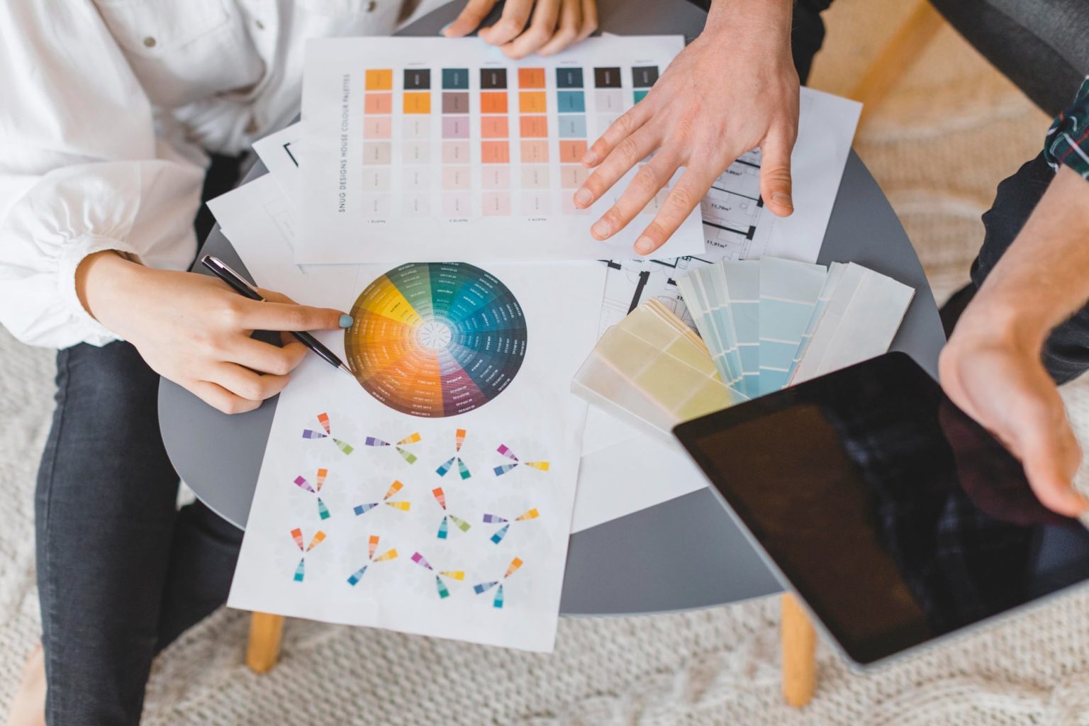 Az összeillő színek a lakásban harmóniát árasztanak.